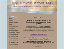 Tablet Screenshot of canadianmetaphysicalministry.com
